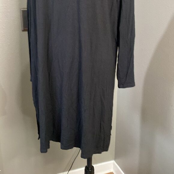 Eileen Fisher Black Fine Jersey Long Top Tunic - Picture 4 of 10